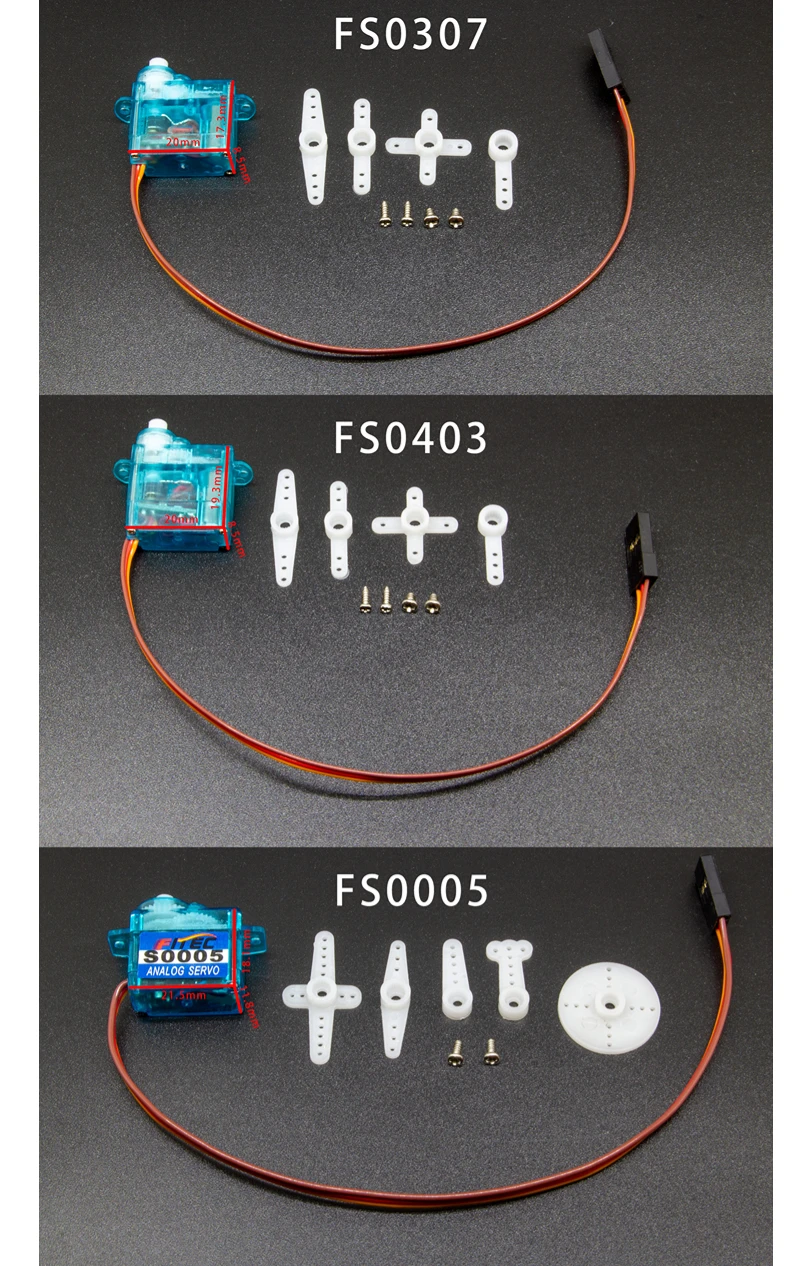 FS0403 Super 4.3G  MINI Micro 0.08sec/60degree 0.7kg.cm Analog Servo FS0403 for RC Car Boat Truck Airplane Helicopter Parts