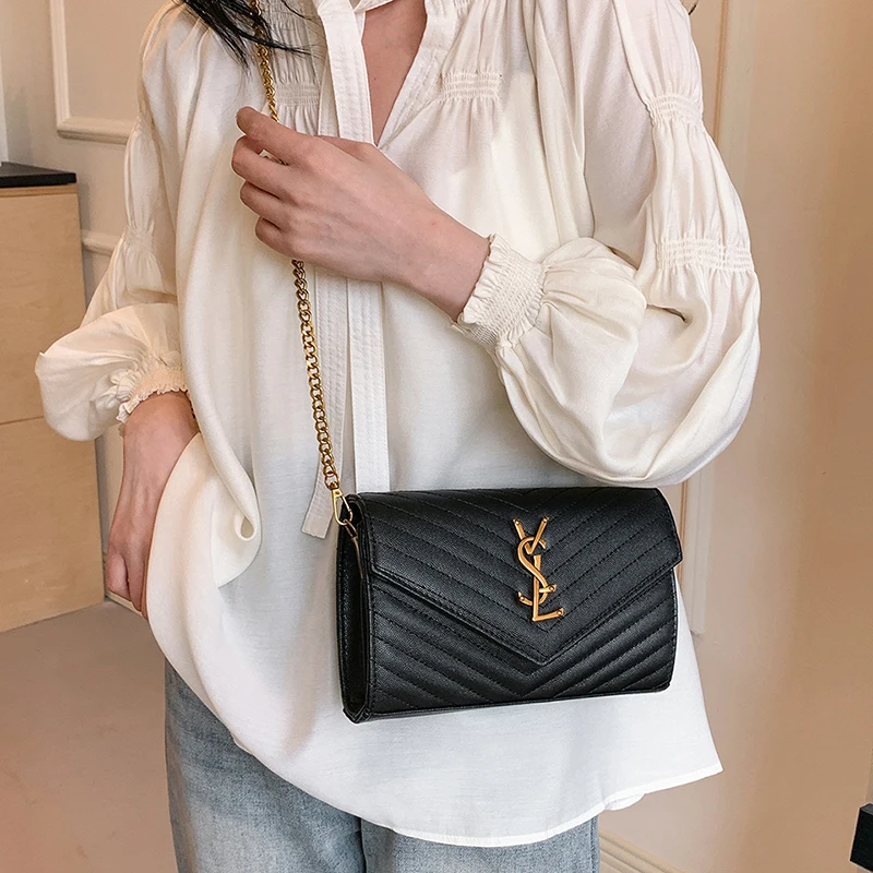 حقيبة كتف نسائية فاخرة بحزام سلسلة، حقيبة كروس نسائية أنيقة، حقيبة يد نسائية للسفر غير رسمية #2