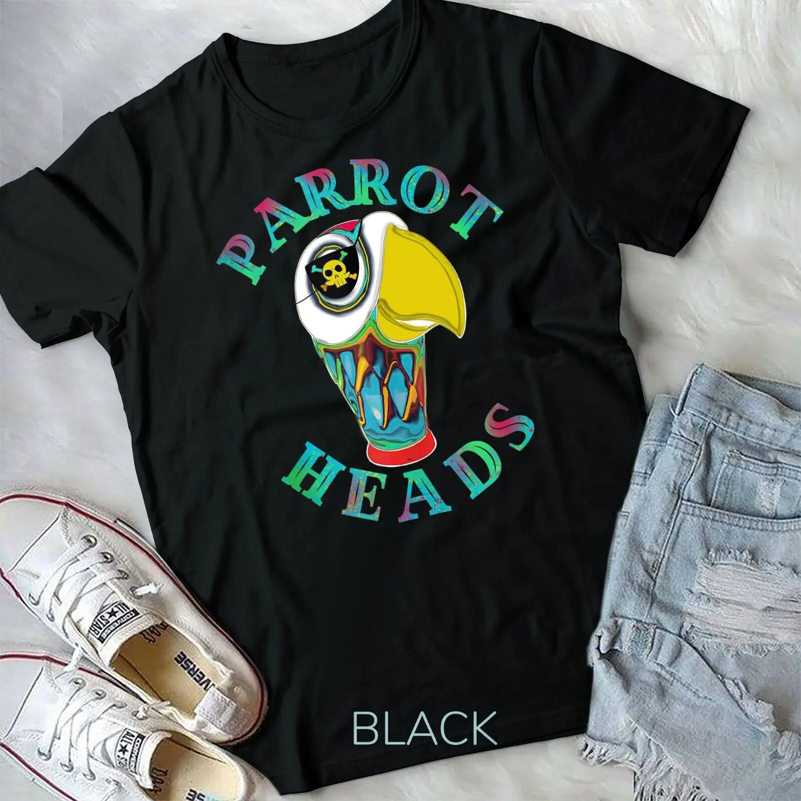 

Parrot Heads Fan Fun In The Sun Designs Unisex T-shirt