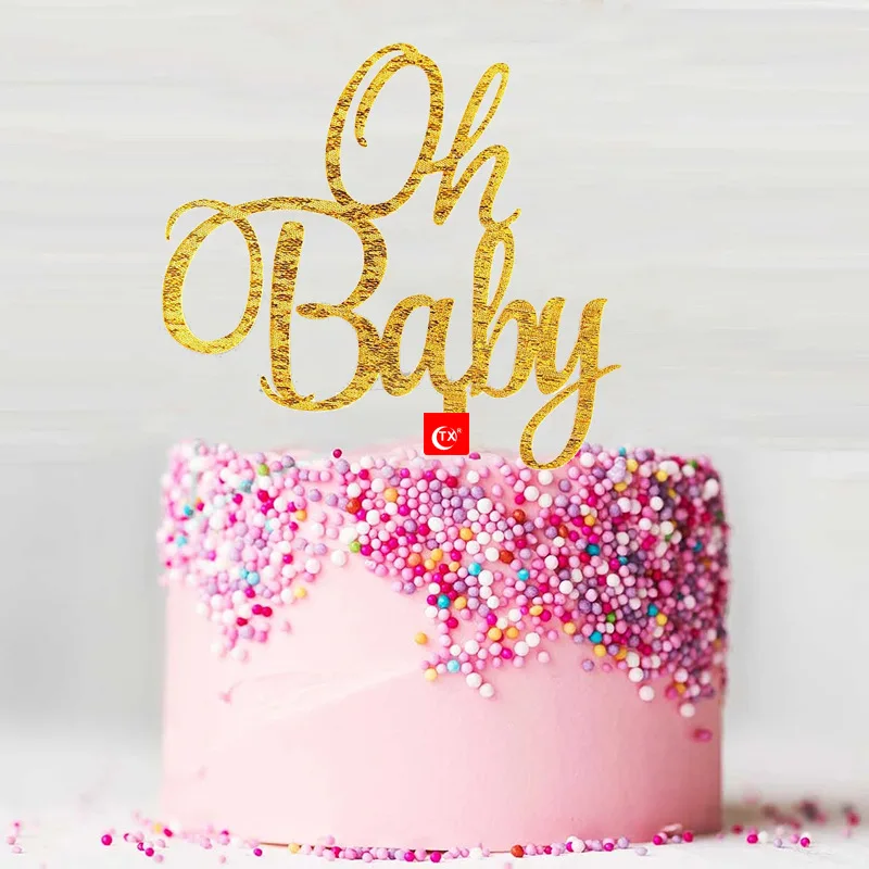 1pc She or He Birthday Cake Toppers Boy Or Girl Gender Reveal Acrylic Cake Flags Babyshower Birthday Party Cake Decor He or She