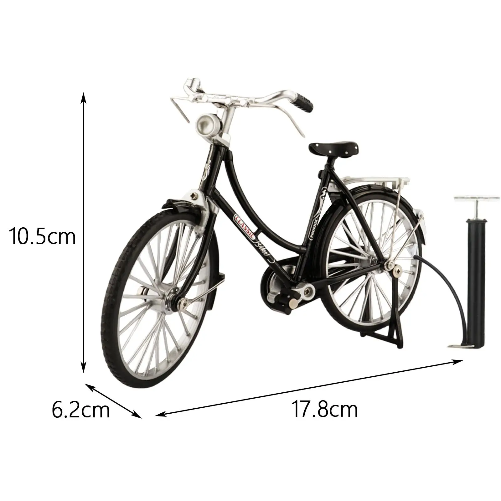 1:10 Bicycle Model Collectible Figurines Creative Diecast Mini Bicycle Vintage Bicycle Model Ornament Adults Decor Girls