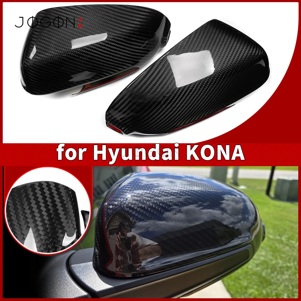 

Pre-preg Dry Carbon Fiber For Hyundai Kona Kauai OS Kona N 2018-2023 Rearview Side Mirror Caps Cover Exterior Accessories