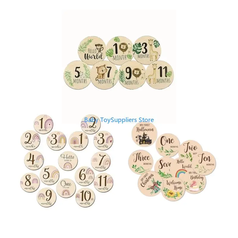 

R1WF Безопасные деревянные трекеры очаровательные животные номер детские деревянные карты круглой доски документ Document