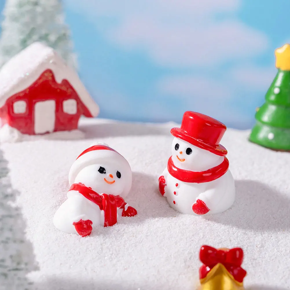 

Christmas Decorations Santa Claus Snowman Treehouse Miniature Landscape Figurine