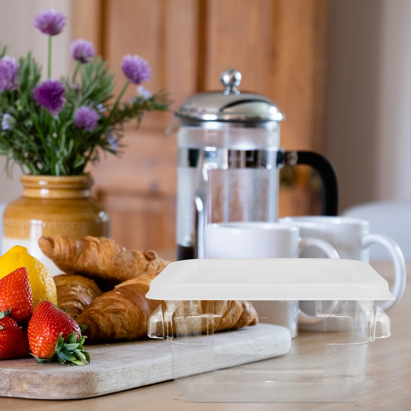 

Large Capacity Square Storage Bin Food Grade Plastic Airtight Bucket for Kitchen Dry Goods Storage Containers with Lids