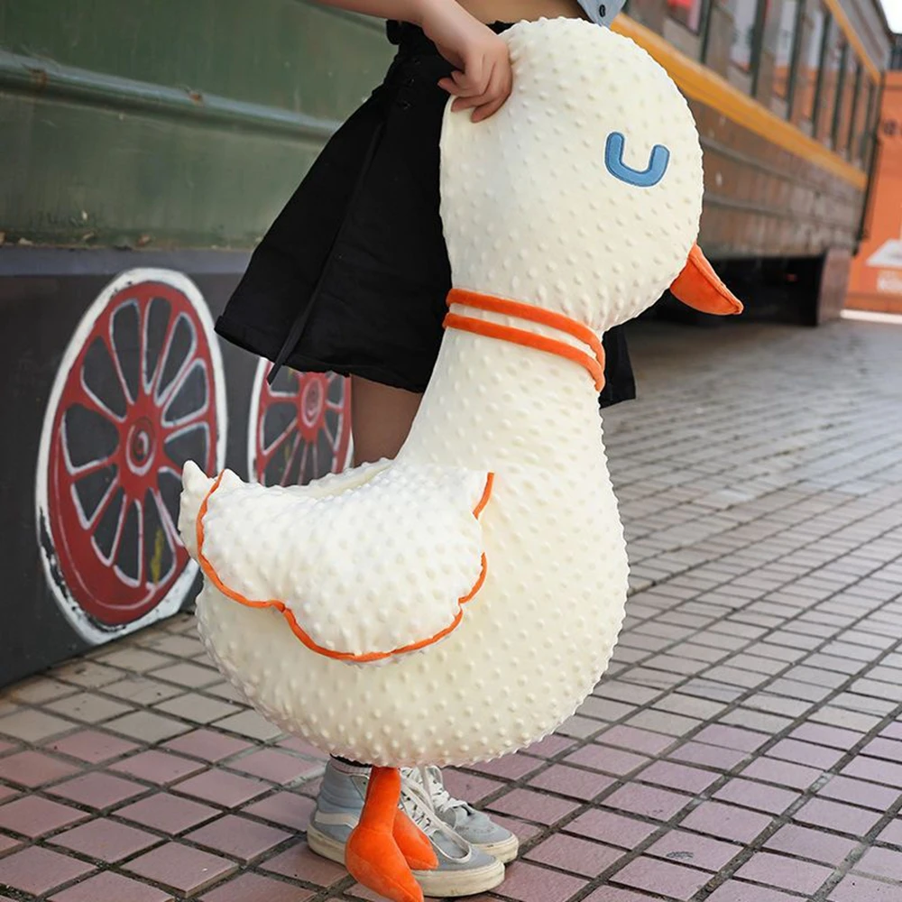 30CM Pellet Velvet Cute Duck Plush Toy Simple Exquisite Sleep Accompany Little White Duck Doll Festival Gifts For Children's