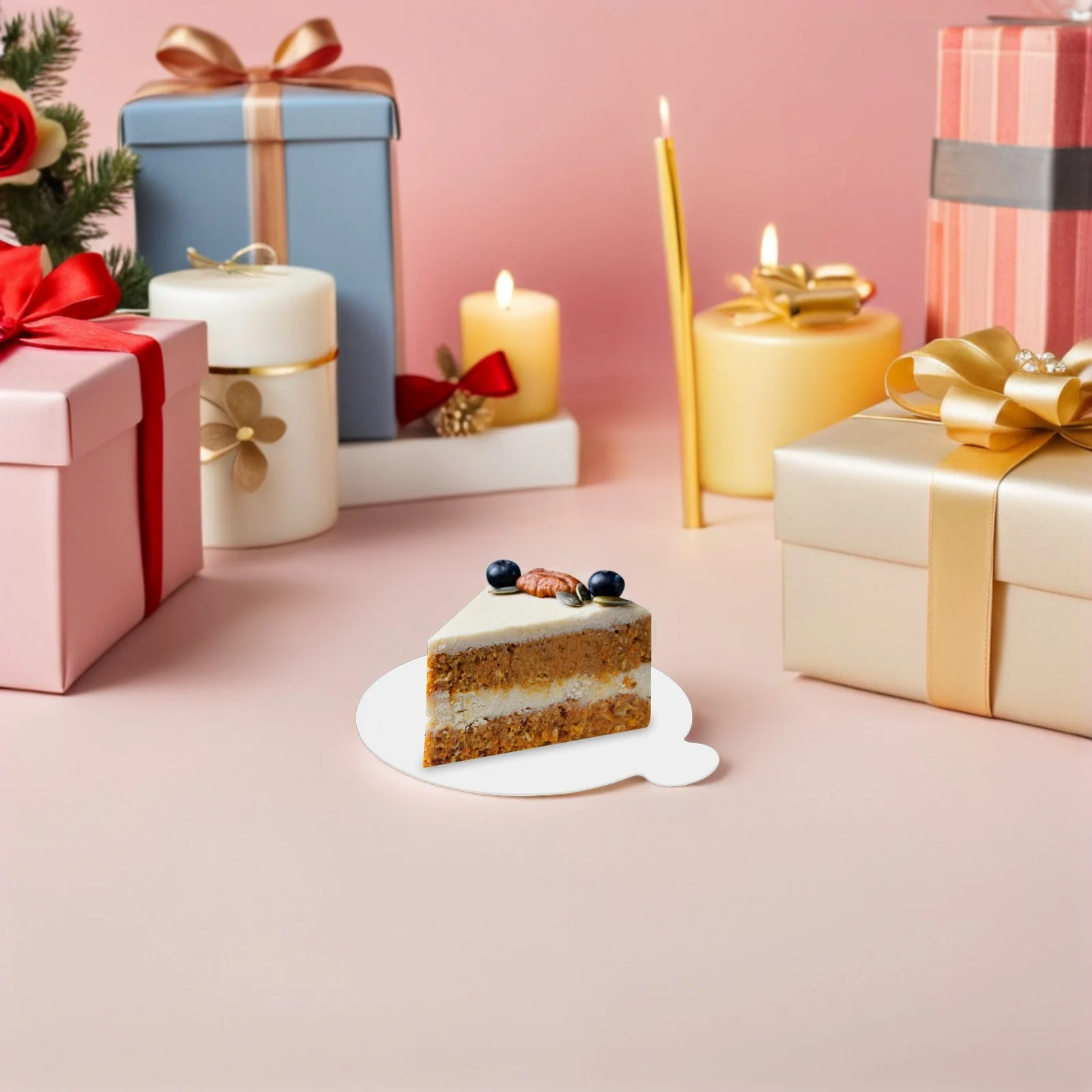 

100Pcs Mini Cake Board Mousse Cake Base Round White Dessert Plate Party Bakery Wedding Display Tray Catering Supplies