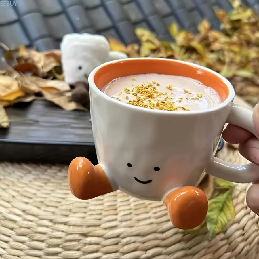 Cute Foot Ceramic Cup Cartoon Coffee Mug Creative Drink Water Cup Breakfast Milk Cup for Friend Festival Gift Home Decoration