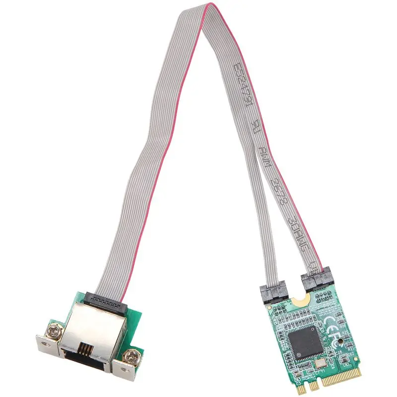 

ABSK-M.2 A+E Network Card Bent Pin Gigabit Single Port Server Network Card I210AT Chip GBE Ethernet RJ45 Network Card Easy To Us