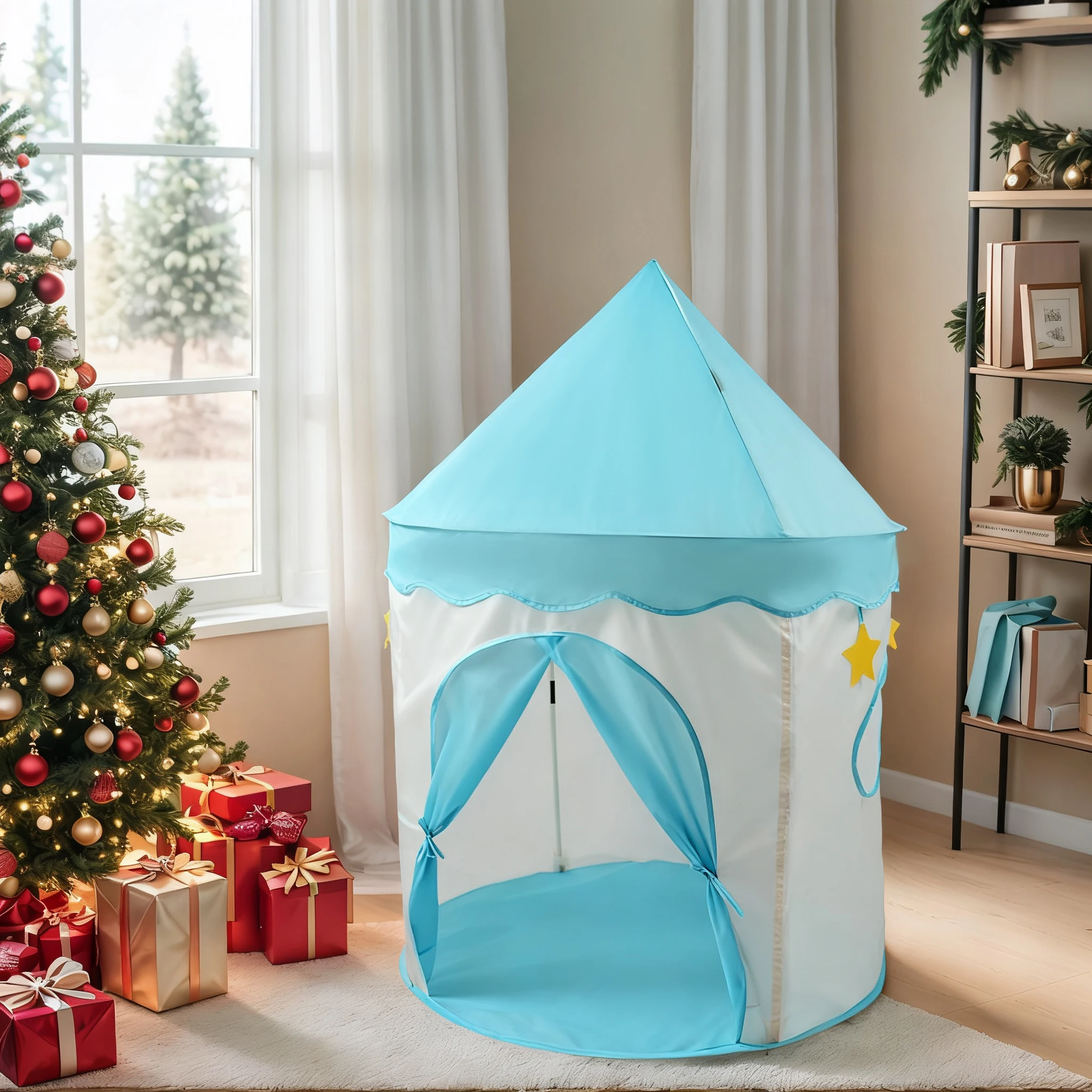 [Outdoor Recreation] Children's Fun Play Tent, Large Pretend Play Toy Castle, Princess Fairy Tale Toy Playhouse, Outdoor Recreation Tent, Beach and Lawn Toys, Children's Holiday Gifts, Christmas and Halloween Gifts, Accessories Not Included
