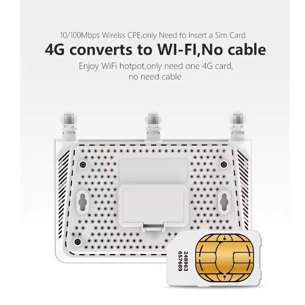 4G LTE 300Mbps Wireless Hotspot 4g Wifi Router Mesh  Router Use at Home Supports 2.4ghz Wifi 4g/5g Wifi Router All Sim