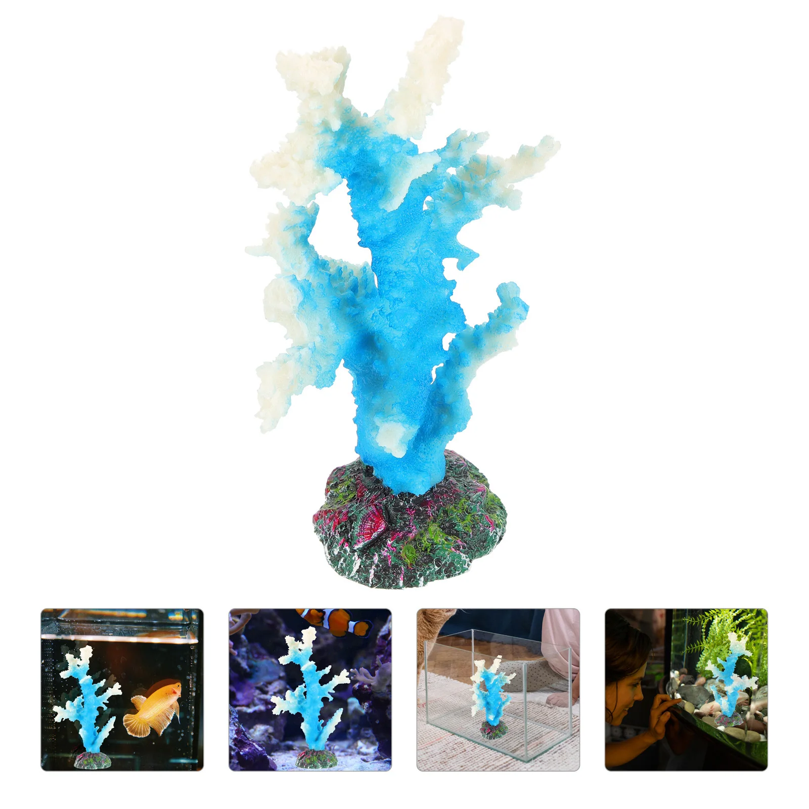 

Artificial Coral Reef Ornament Resin Fish Tank Coral Decoration Aquarium Decor for Freshwater Saltwater Aquariums