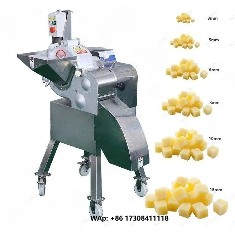 Tomato Onion Potato Carrot Pineapple Cube Cutting Machine Fruit Vegetable Dicing Machine Vegetable Cutter