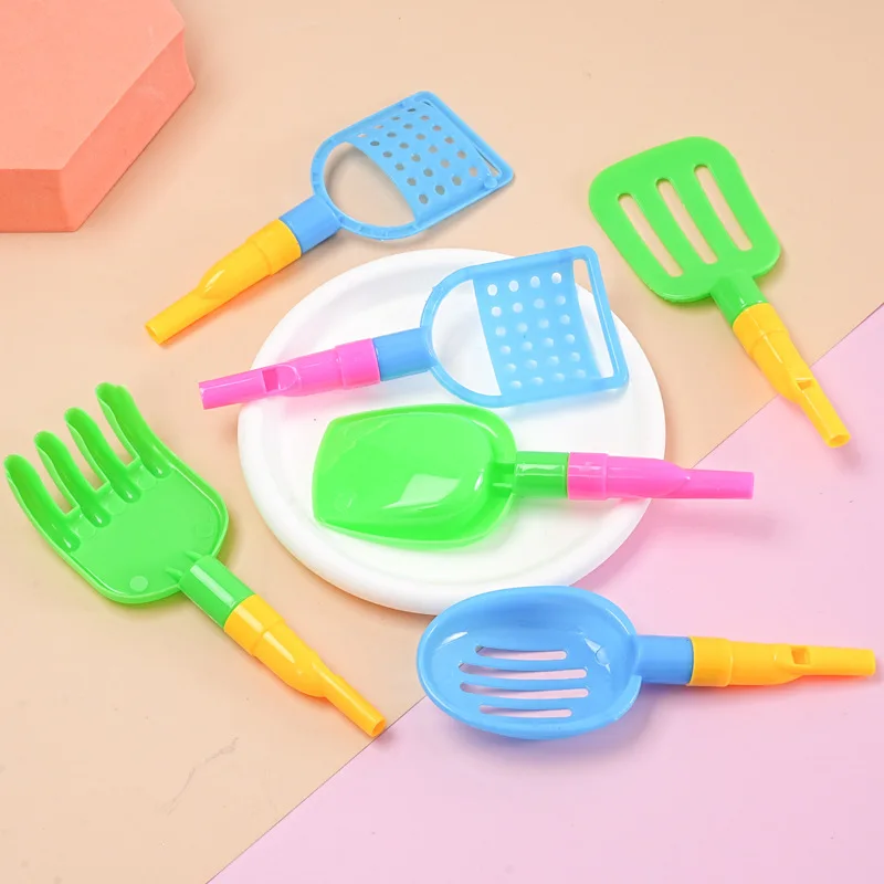 6/12/24 PCS MINI Children Shovel Whistle Summer Outdoor  Beach Shovel Whistle Interesting Of Toys  Birthday Party Kid Gifts