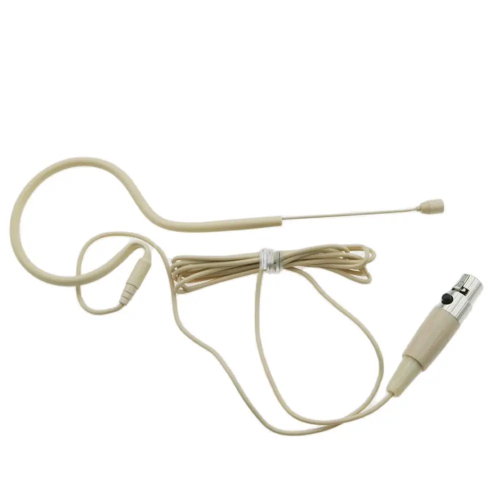 

Skin Color Beige EarSet Hook Headset Microphone For Shure ULX SLX PGX TA4F Mini XLR 4Pin MiCWL Audio Inc