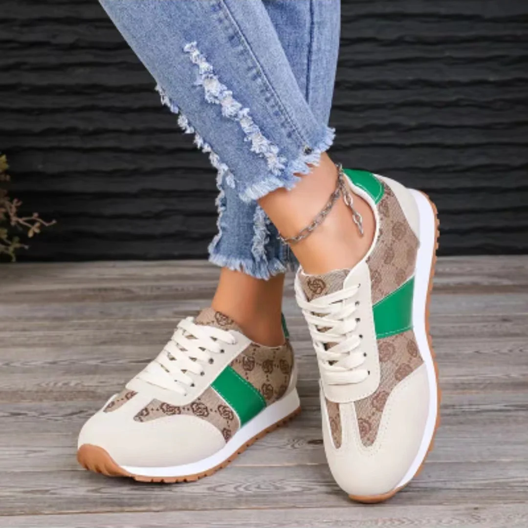 Fashion 2024 Spring New Sneaker Luxury Brand Women\'s Shoes Khaki Vulcanized Shoes Plus Size 42 Comfortable Basketball Shoes