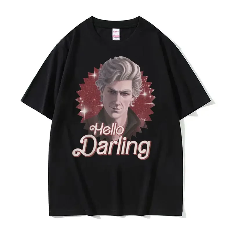 Limited Astarion Hello Darling Graphic T Shirts Men Women 90s Retro Oversized T-shirt Male Harajuku Cool T Shirt Streetwear Tops