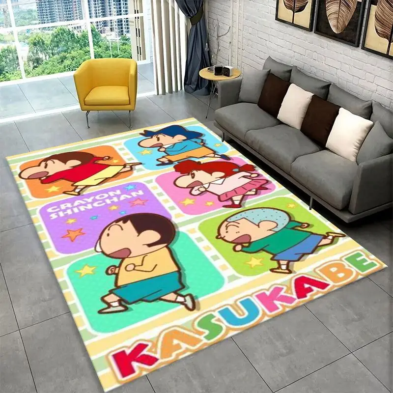 Funny C-Crayon Shin-chans Cartoon Living Room Non-Slip Area Rug Soft Carpet for Bedroom  Playroom Sofa,Home Decor Doormat Gift