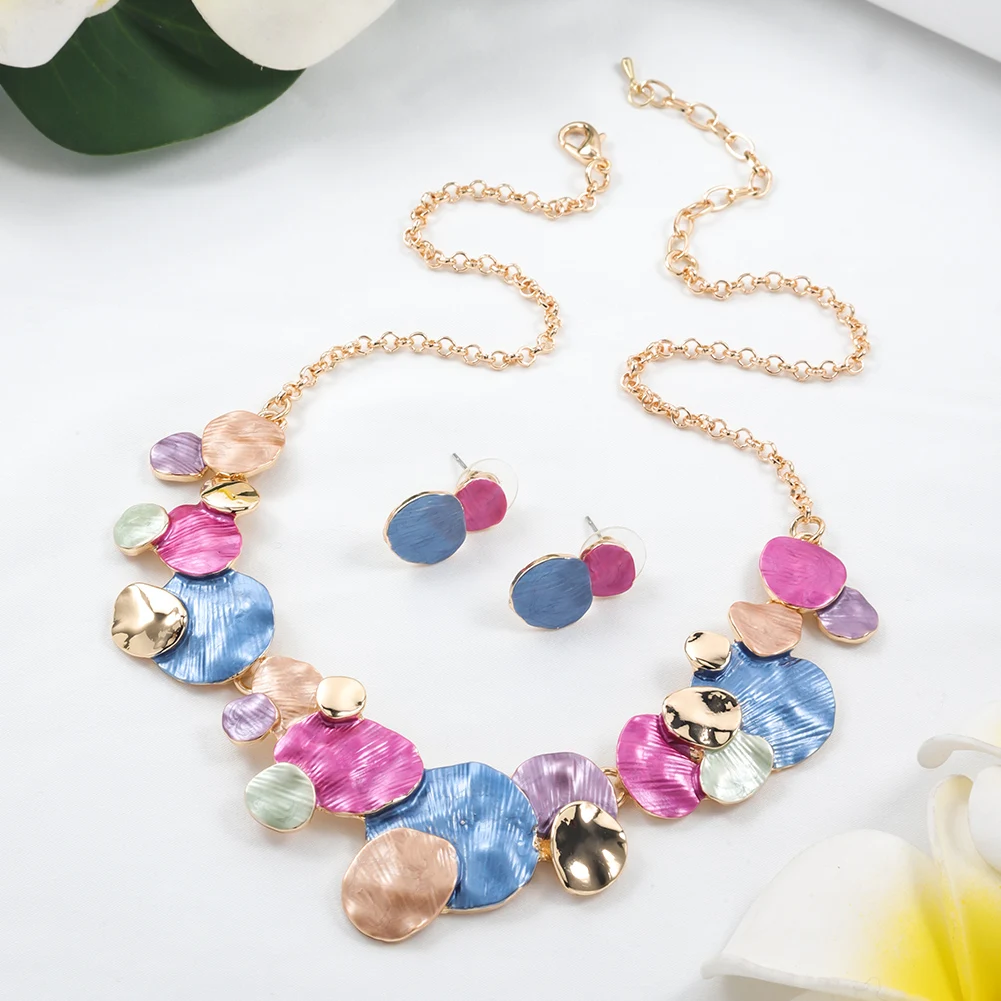 Cring Coco Enamel Necklaces Fashion Neck Choker New in Jewelry Trend Geometric Necklace for Women Wedding Anniversary Gifts 2023