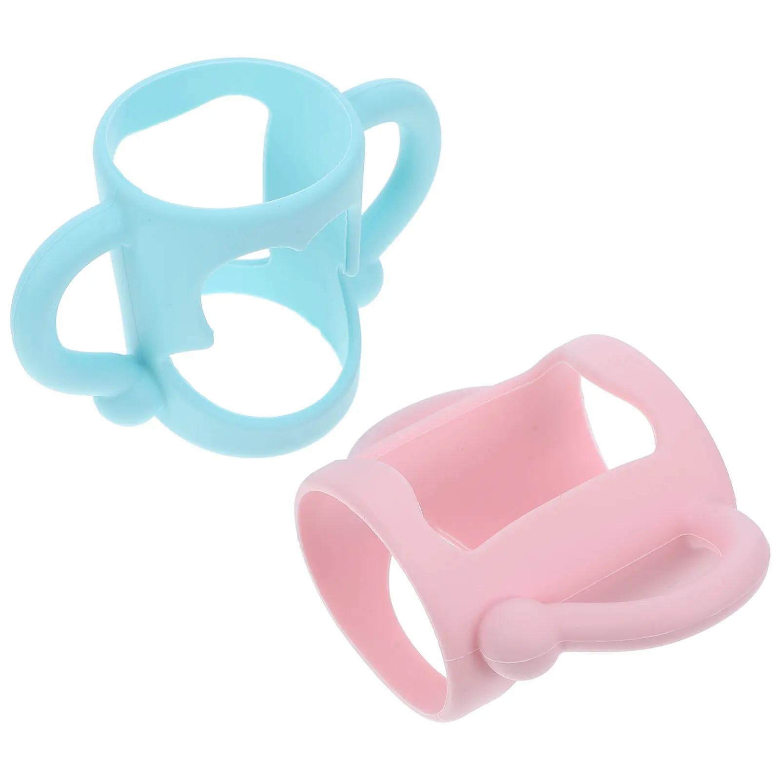 

2Pcs Premium Silicone Baby Bottle Handle Easy Install Detachable for Newborn Infant Toddler Feeding Bottle Grip Accessories