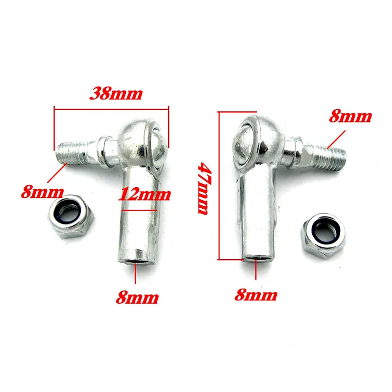 Motoforti 2 Pièces Tige Direction M8 200mm - Pour 49cc Électrique ATV Go Kart