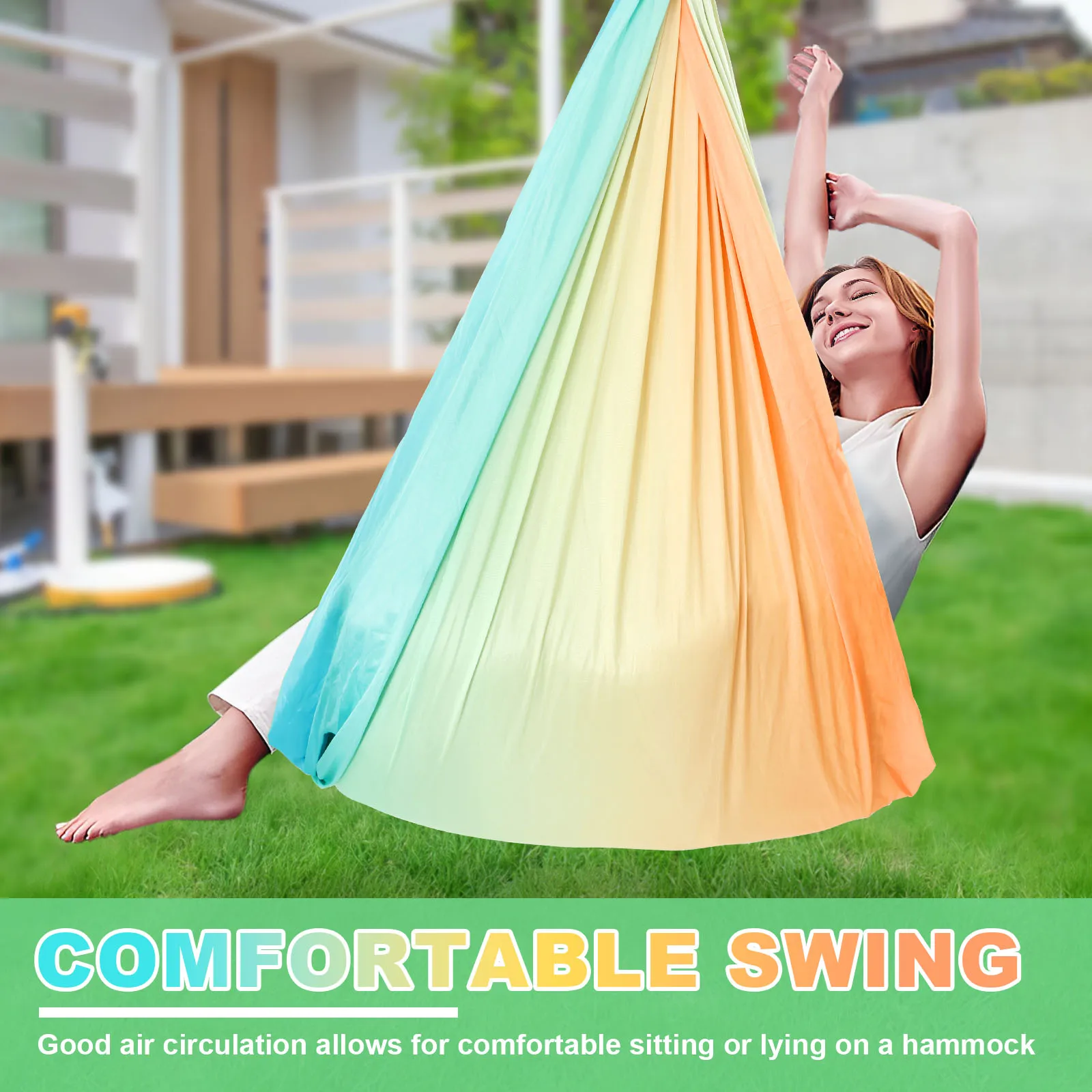 Sensory Swing Calming Compression Therapy Swing Hammock Indoor and Outdoor Therapy Cuddle Swing for Kids Easy to Install
