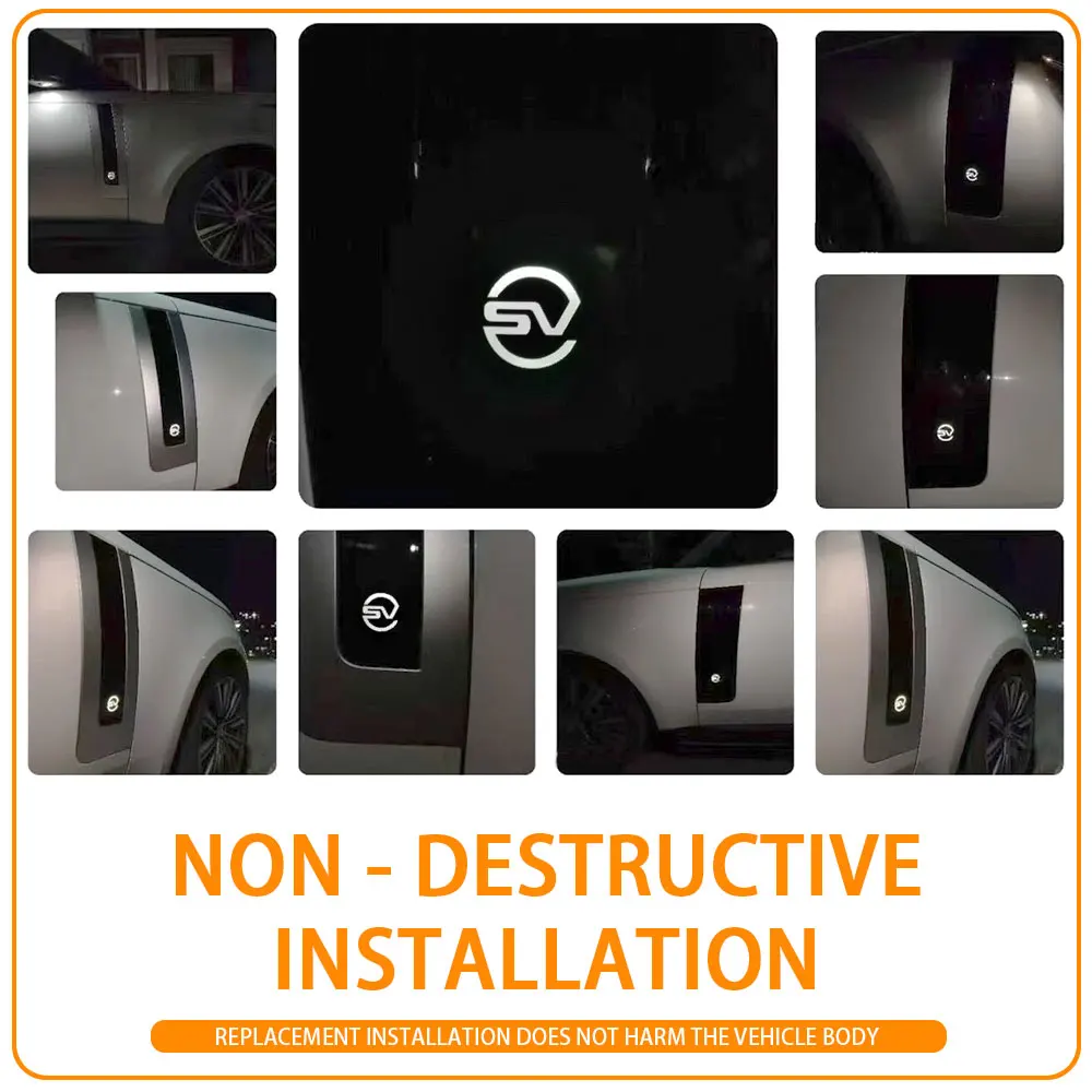 فتحات جانبية للباب مع مصباح LED لسيارة لاند روفر رينج روفر فوغ L460 2023-2025 طراز إصدار SV #1