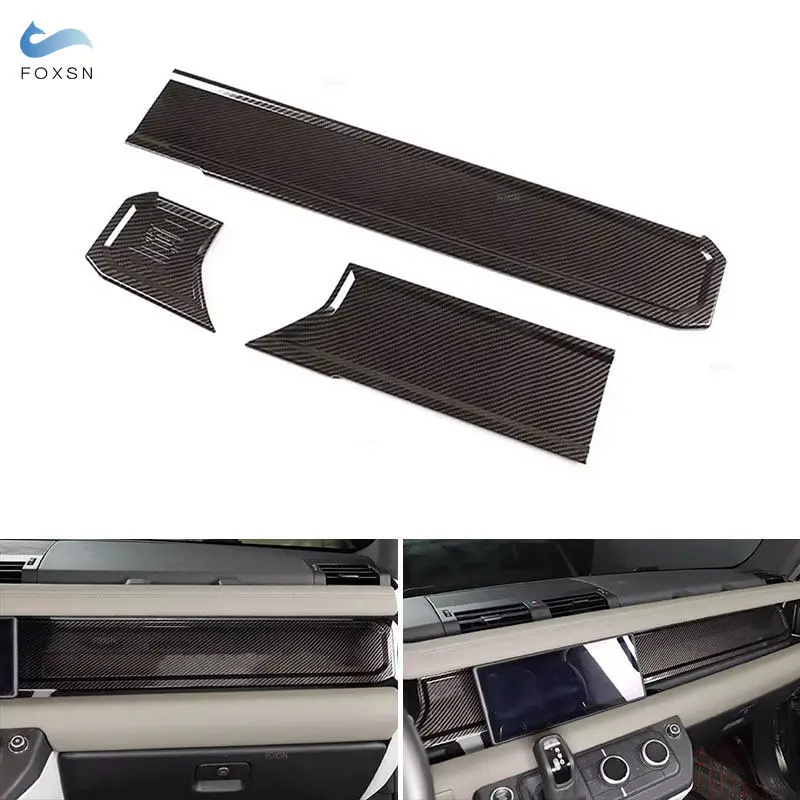 

Car Styling Interior Center Control Dashboard Letter Panel Strip Cover Trim For Land Rover Defender 90 110 2020 2021-2023 LHD