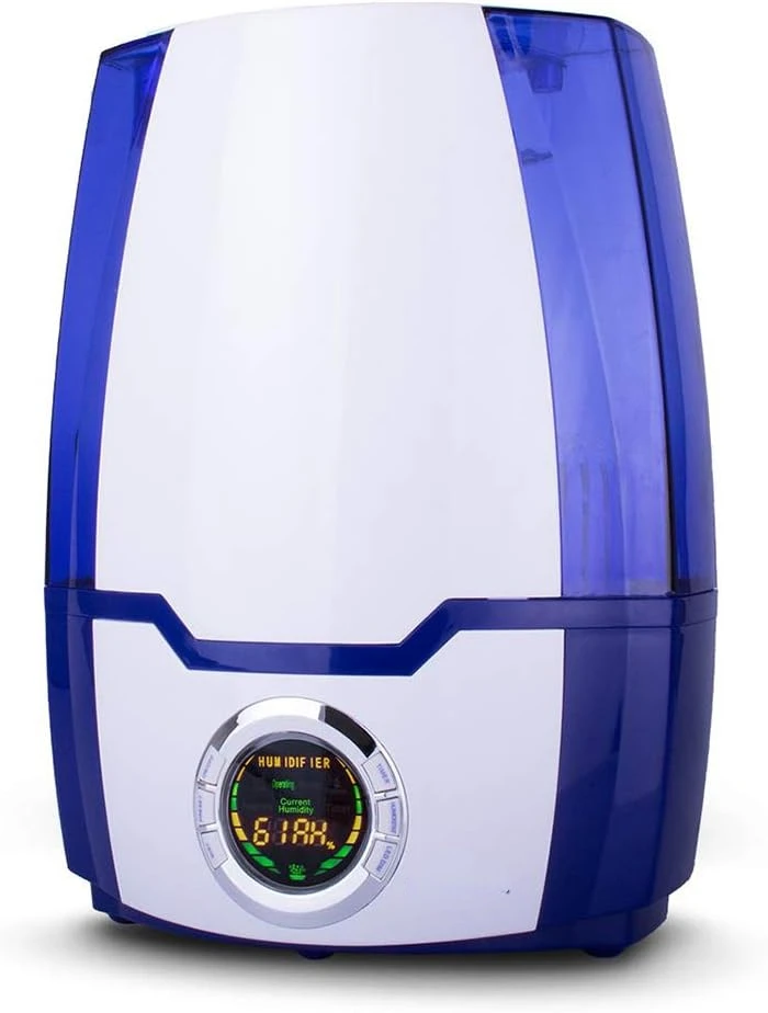 

MH-505A 1.37 Gallon High Performance Cool Ultrasonic Quiet Humidifier for Medium Rooms Up to 400 Square Feet, Blue