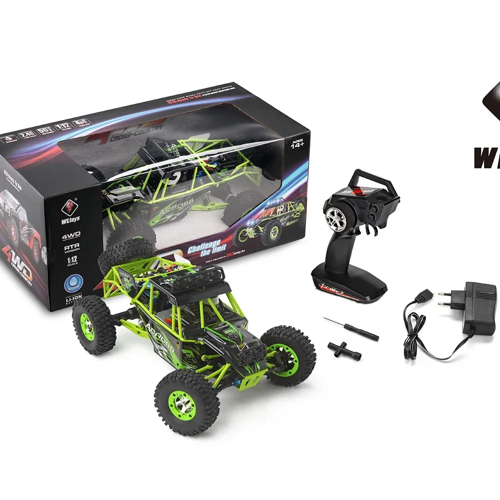 Wltoys 12428 1/12 RC auto 2.4G 4WD elettrico spazzolato Racing Crawler RTR 50 km/h ad alta velocità RC fuoristrada auto telecomando giocattoli per