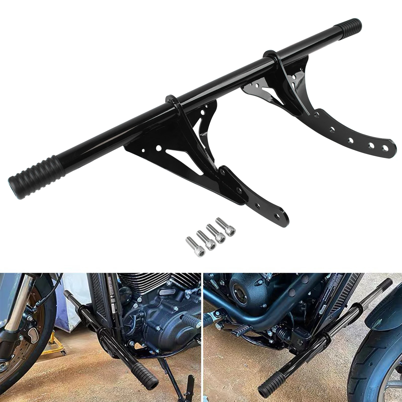 

Motorcycle Black Front Highway Engine Guard Crash Bar Fit For Harley Softail Low Rider Street Bob 2018-2024