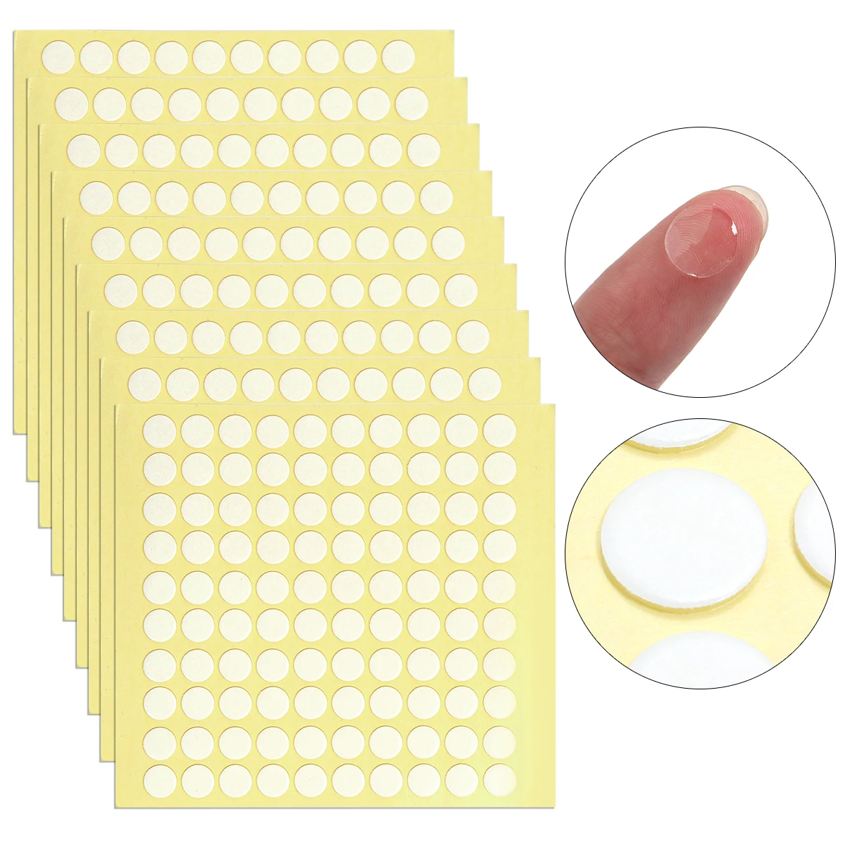 300-600pcs Transparent Double Sided Glue Pads Round Dot Sticker Self Adhesive Label For Jewelry Making DIY Hair Clips Nail Art