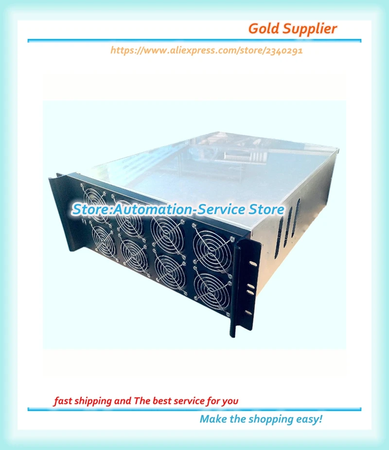 Ethernet ETH/ETC/ZEC/XMR 4U Ore Mining Case, Square Chassis, 6/8 Server Chassis