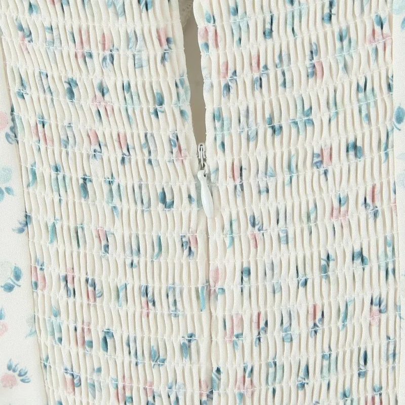 Hebe Sle Estampado floral ter Dr Falda hinchada con cintura elástica Vintage Ele Adelgazante Fecha Dr Una línea Falda Bal