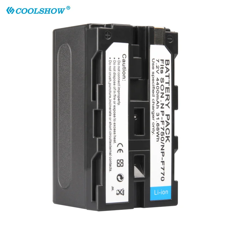 Battery NP-F750 For SONY QM91D CCD-RV100 TRU47E TRV36 Photography Lamp Batteries 4400mah NP F770 F750 F730 NP F970 F550 Battery