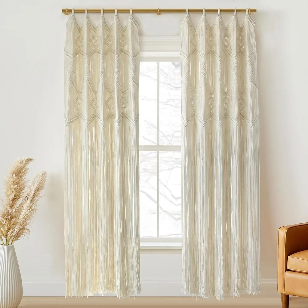 Macrame Curtains Windows 2 Panels 50