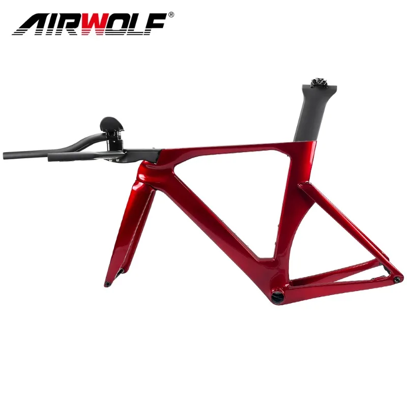 

Airwolf T1100 Carbon TT Frame Disc Brake Triathlon Bike Frame S/M/L Carbon TT Bicycle BB386 Inner Cable Carbon Bicycle Hot Sale