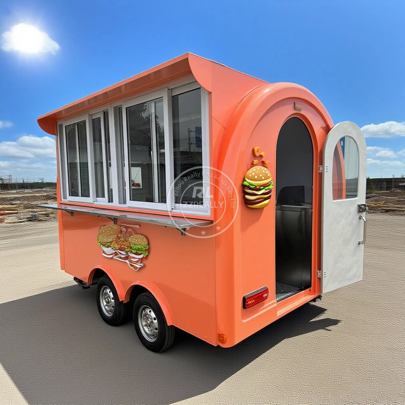 Food Truck Trailer Mobile Cart Caravan off road camper trailers outdoor kitchen mobile snack cart ice cream truck