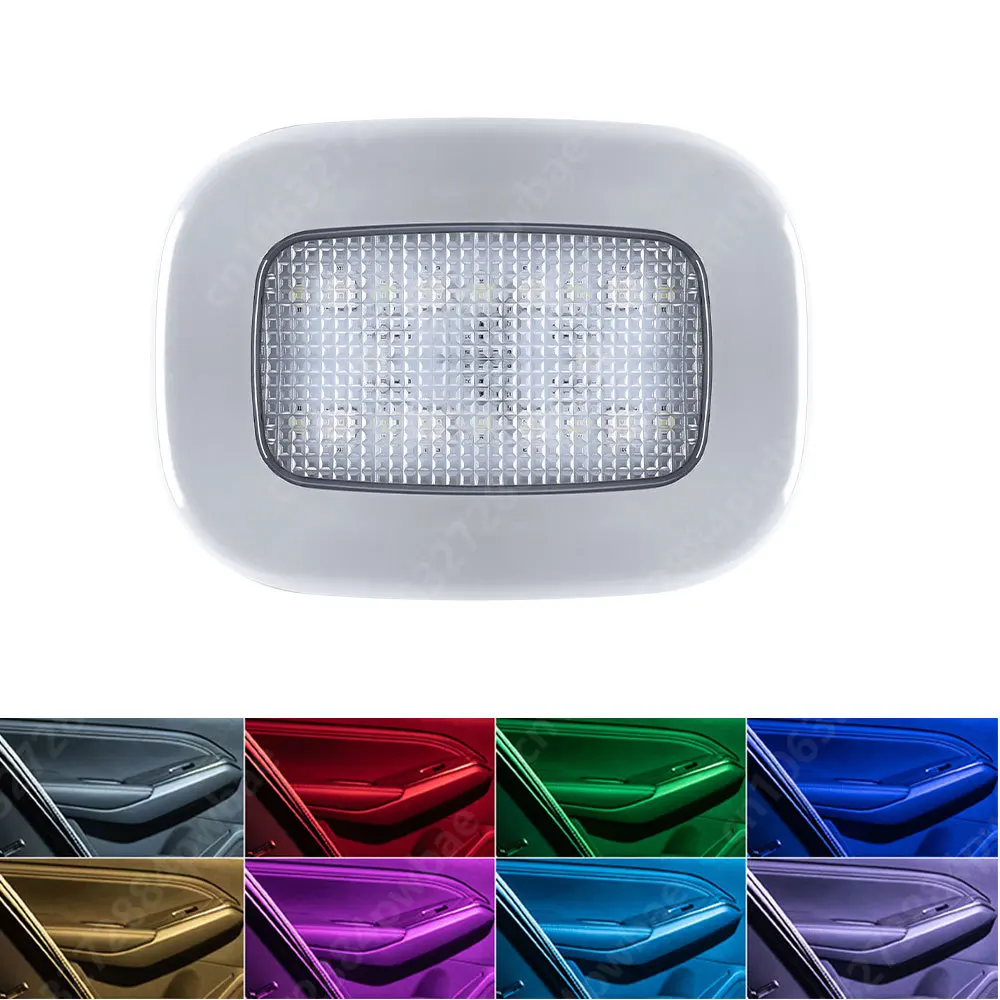 

RGB 8 colors LED Vehicle Car Interior Light Dome Roof Ceiling Reading Trunk Car Ambient signal Lamp Bulb Car Styling Night Light