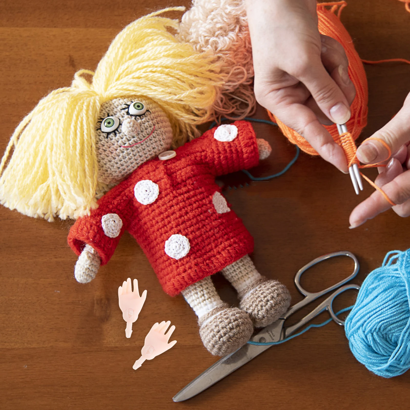 

15Pairs Realistic Joint Replacement Hands Miniature Movable Parts for DIY Crafting Making Components