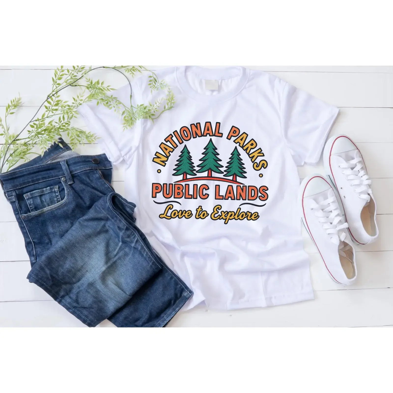 National Parks Public Lands Love To Explore T Shirt Retro Hiking Outdoor Adventure Camping for Nature Lover vintage Washed