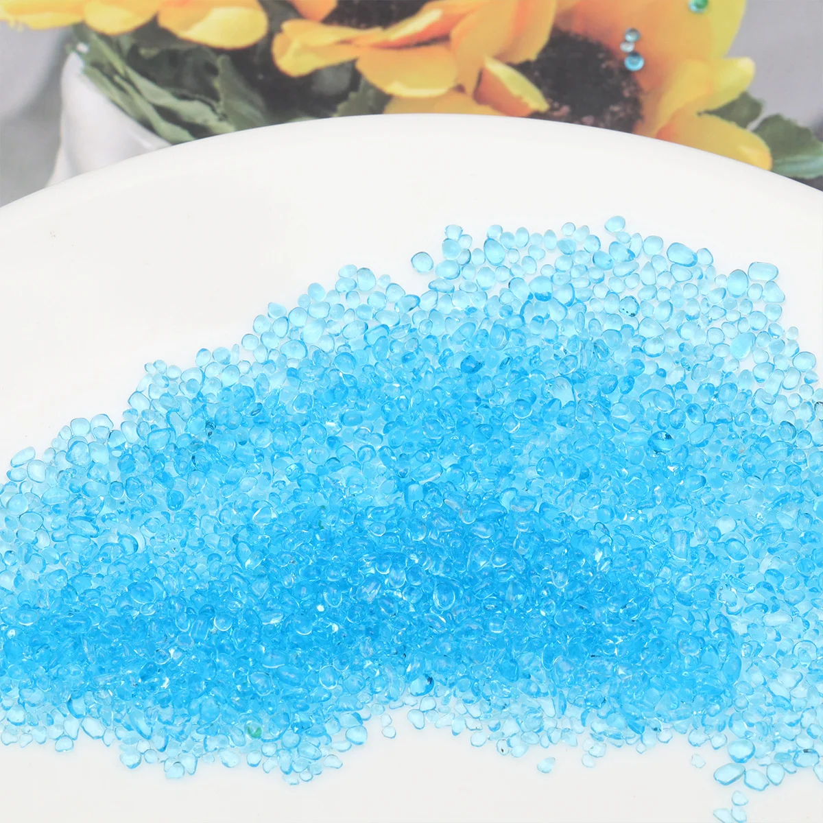 

500G Aquarium Stones For Fish Tank Bottom Sand Light Blue Glass Gravel Fresh Water Diy Decor Landscape Pets