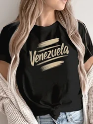 Venezuela brushstroke typography women's comfit t-shirt