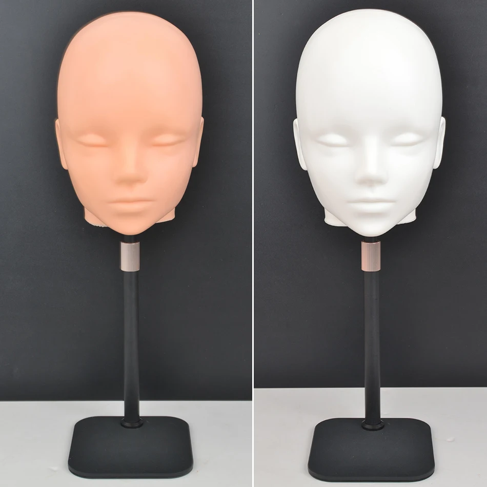 Mannequin Head Wig Stand With Adjustable Wig Tripod Stand Holder For Wigs Making Display With T Pins/Wig Cap Training Practice