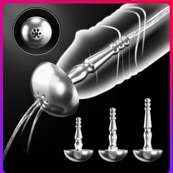 7 Hole Hollow Flower Urethral Dilator Shower Head Penis Plug Urethral Catheter Horse Eye Penis Stimulation Intimate Toys for Men