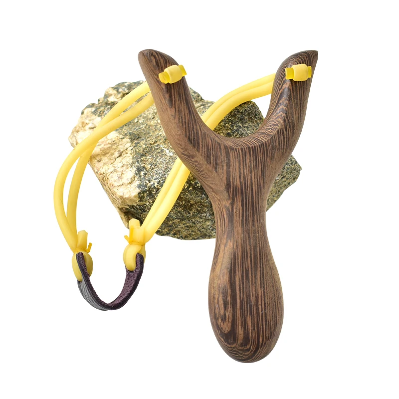 Traditional Wooden Slingshot High-quality Solid Wood Cheap Sling Double-tube Strong Elastic Rubber Band Hunting Shooting Tool