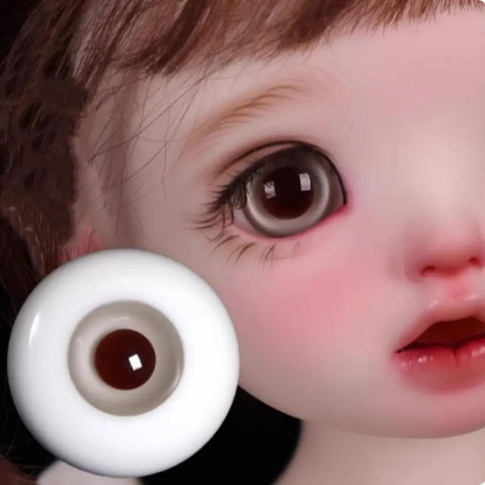New 10/18mm Glass Eyes Eyeball Pink Brown Grey Cute DIY Making Crafts Safety Animal Accessories For 1/6 BJD Dolls