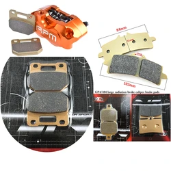 Motorcycle High Performance Copper Metal Sintered Brake Pads For Adelin/Rpm/Frando/Brembo 82/84/40/100mm Mounting Brake Caliper