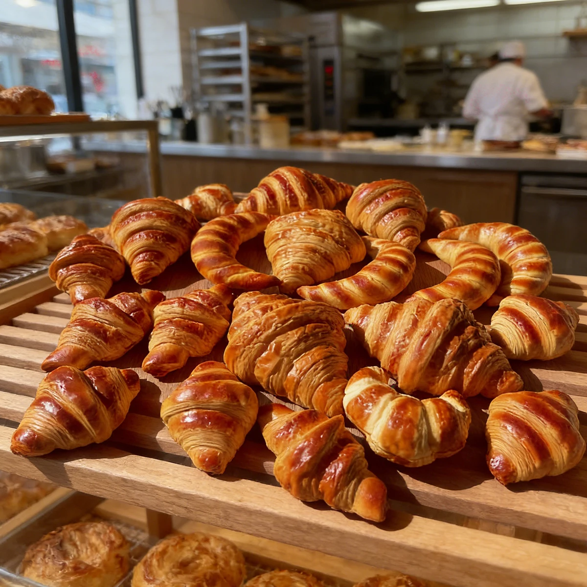 1:1 realistisches künstliches Croissant-Brot, gefälschtes Lebensmittelmodell, Simulation französisches Gebäck für Zuhause, Küche, Dekor, Fotografie-Requisiten – Detail 3