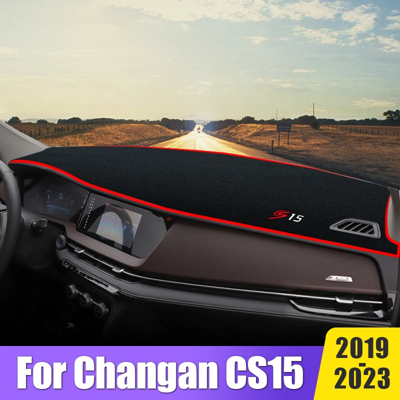 

Car Dashboard Cover Avoid Light Mats Dash Board Sun Shade Pad Anti-UV Case Accessories For Changan CS15 2019 2020 2021 2022 2023